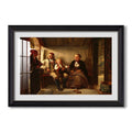 Neighbors 1855 Adolph Tidemand Custom Framed Print