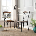 Nelson Industrial Modern Rustic Cross Back Dining Chair By Inspire Q Classic Set Of 2