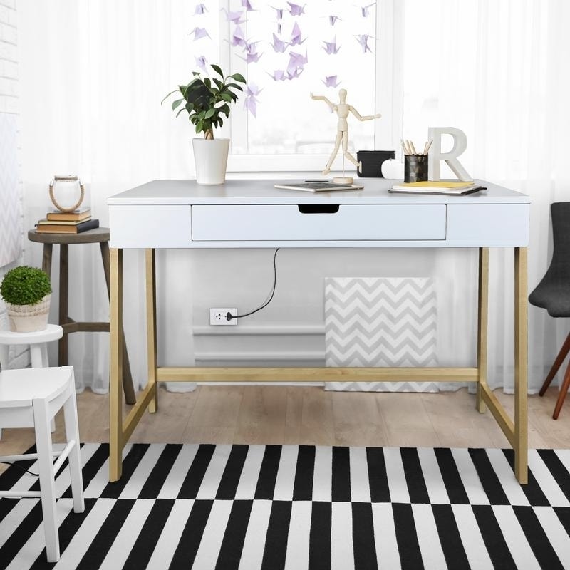 Neorustic Smart Desk With Usb Ports