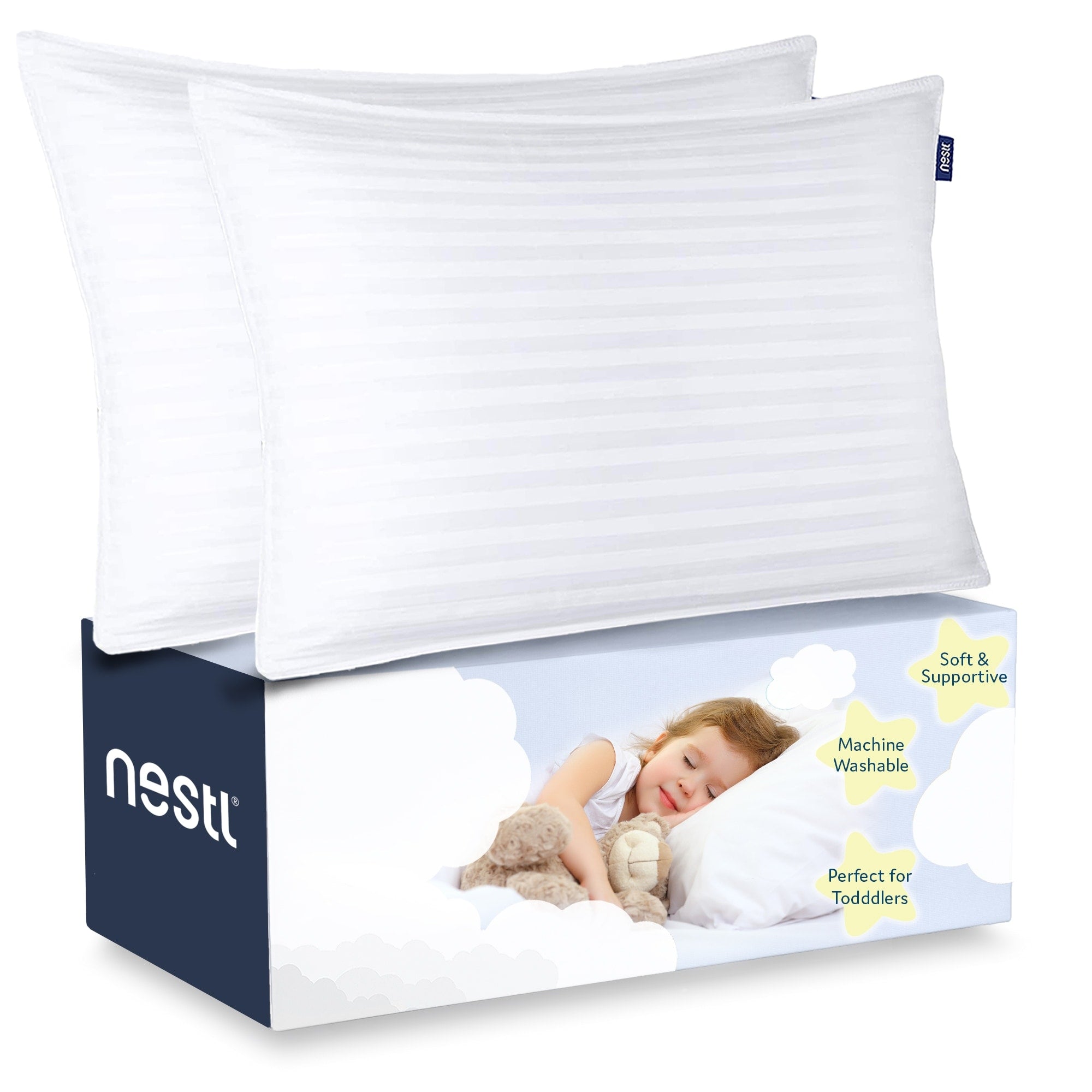 Nestl Bedding 100 Cotton Cover Premium Plush Gel Pillow