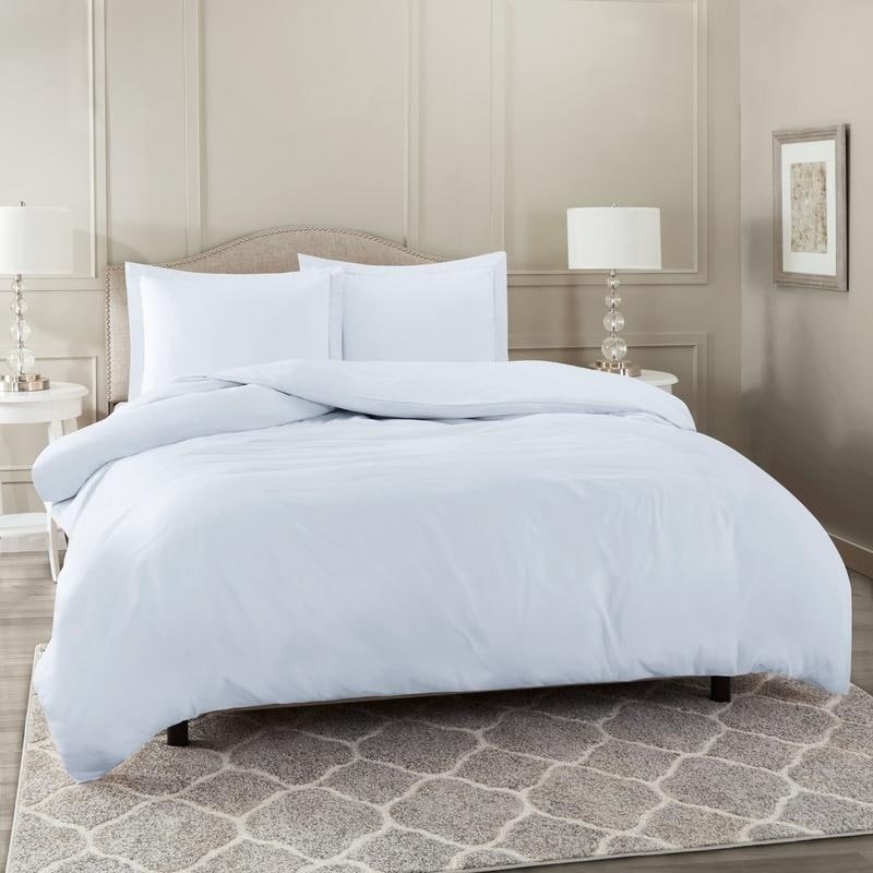 Nestl Bedding Comforter Cover With Button Closure And Pillow Shams.