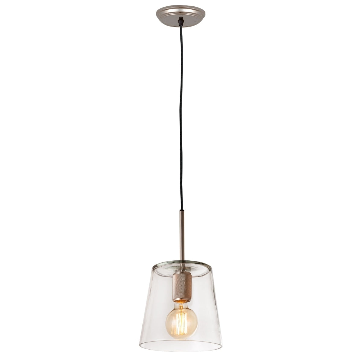 Netta 10 Inch Wide 1 Light Mini Pendant In Satin Nickel