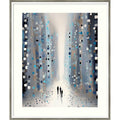 Network Figures No. 1 By Tradelink Inhouse Artist Wood Framed Wall Art Print Lucie Silver White