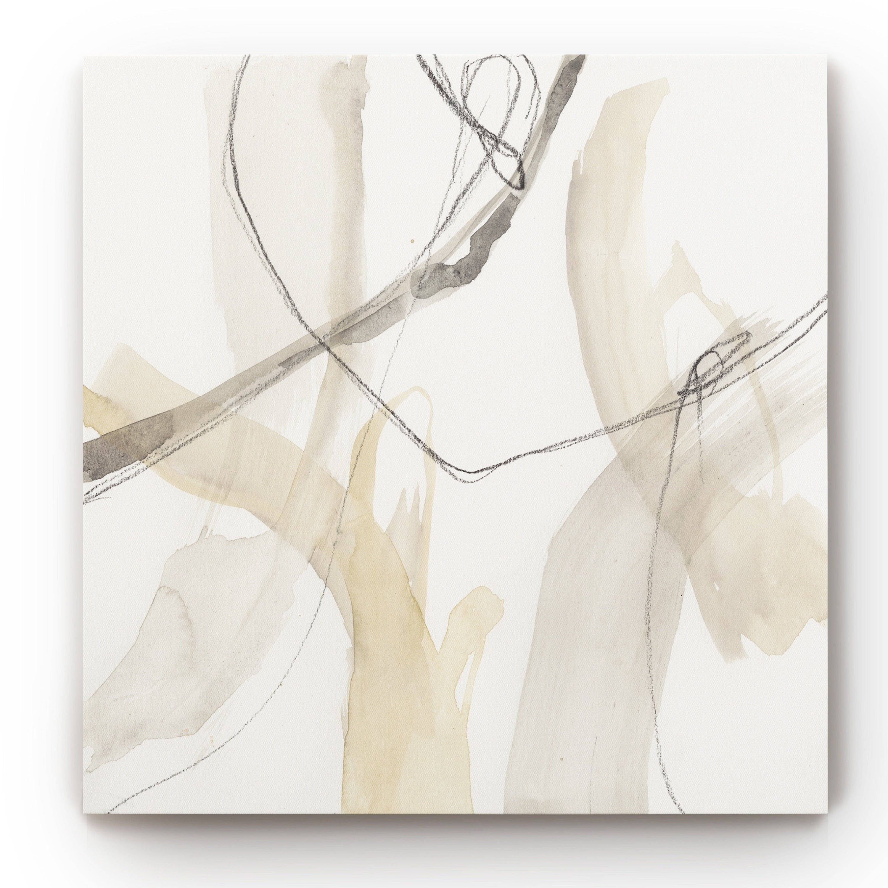 Neutral Momentum I Gallery Wrapped Canvas