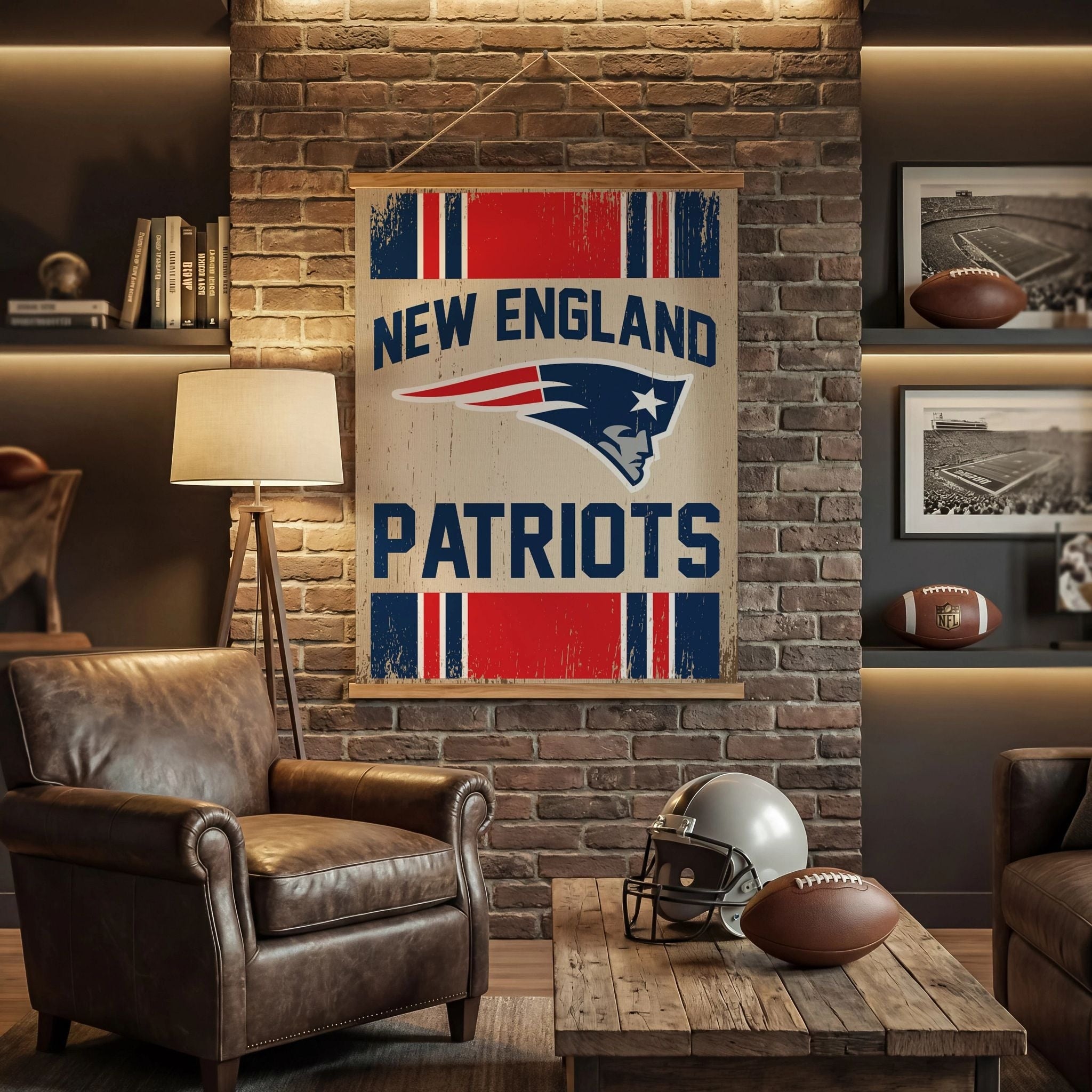 New England Patriots Canvas Wall Tapestry