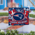 New England Patriots Yard Sign Happy Holidays 24 X 18
