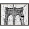 New York Bridge By Justine Milton Framed Mounted Canvas Wall Art Print