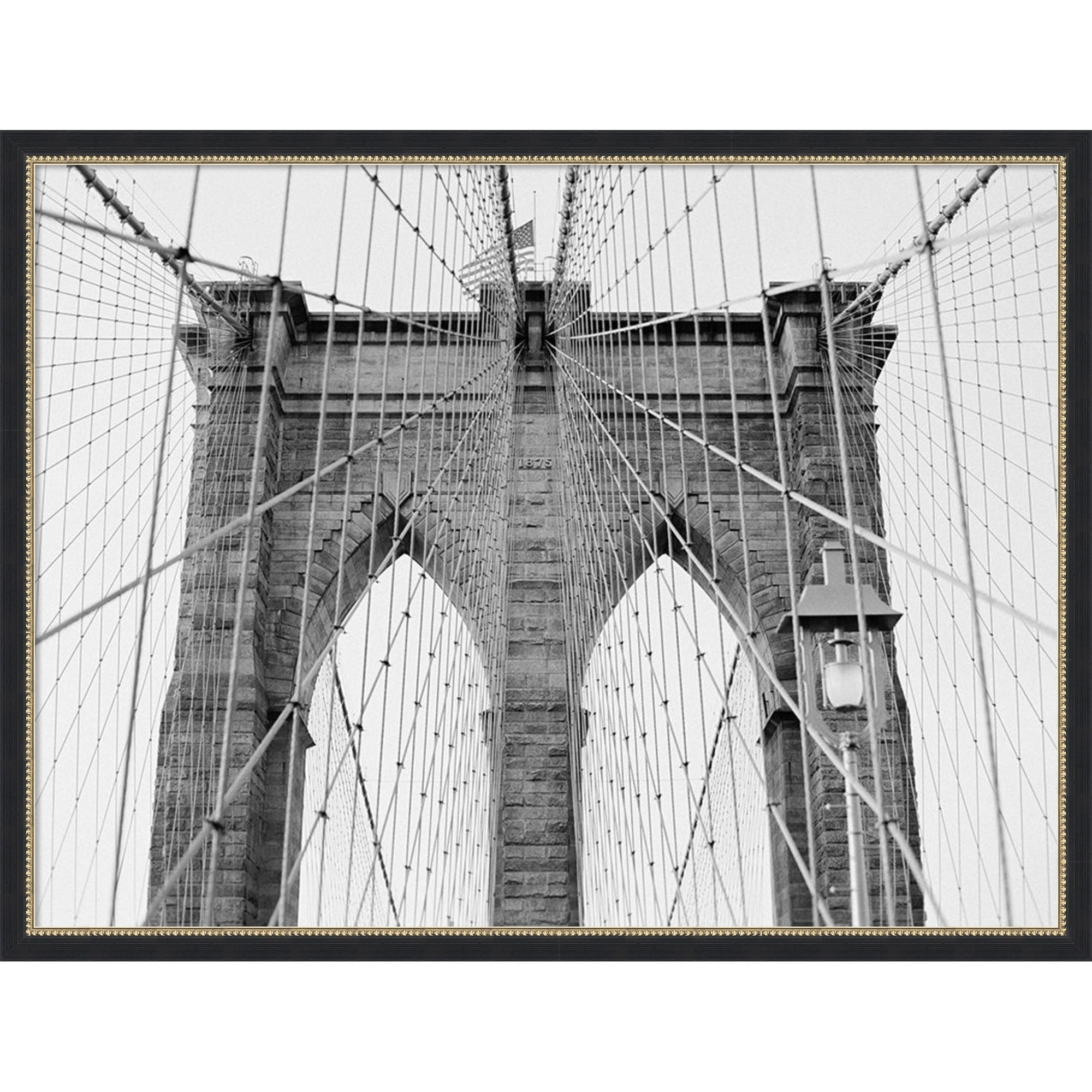 New York Bridge By Justine Milton Framed Mounted Canvas Wall Art Print