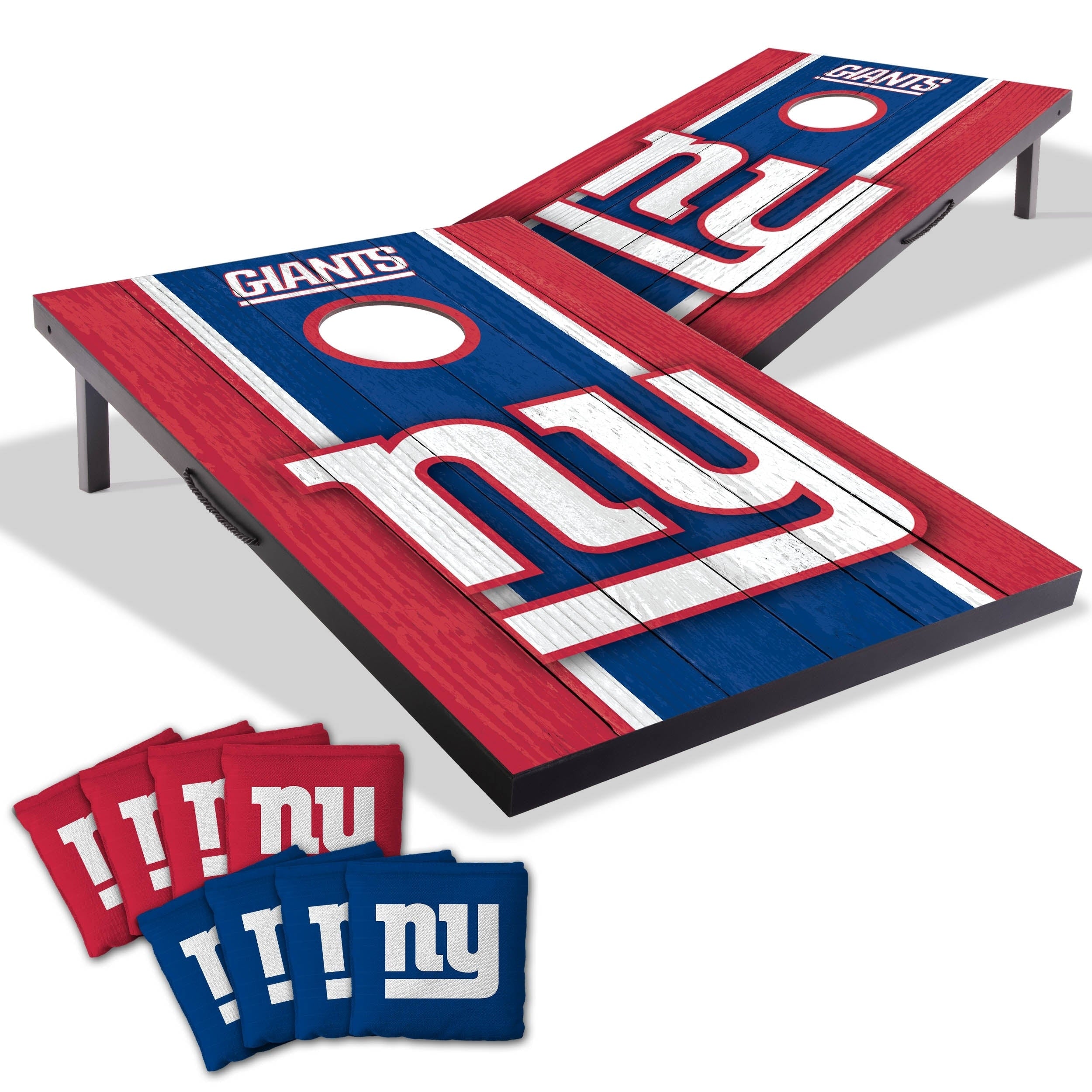 New York Giants Nfl Compact 2X3 Tailgate Cornhole Board Set