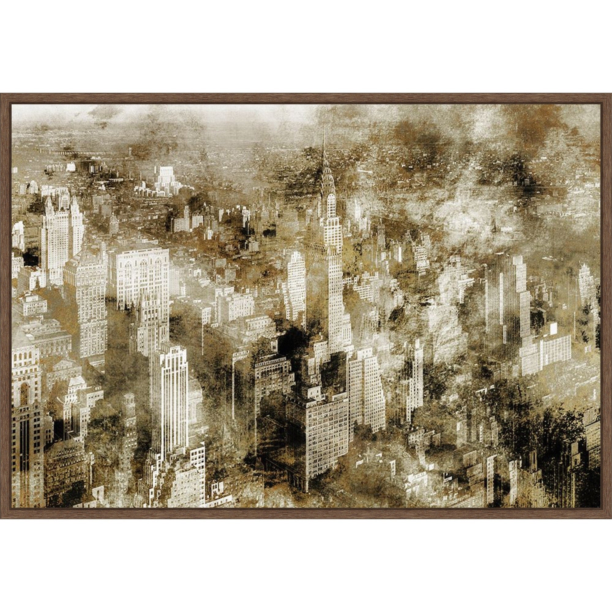 New York High By Roozbeh Framed Canvas Wall Art Print