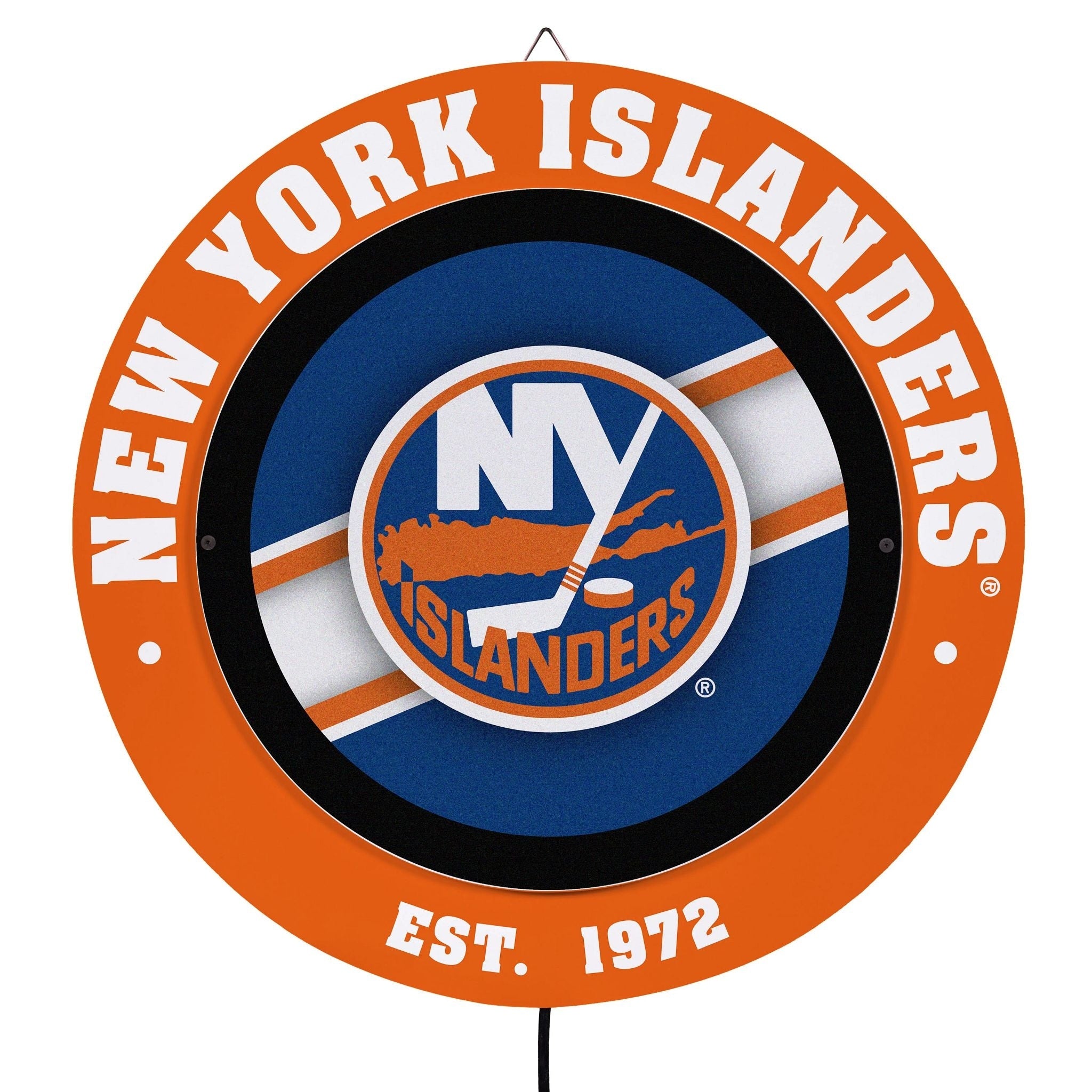 New York Islanders Led Metal Lit Wall Sign Decor