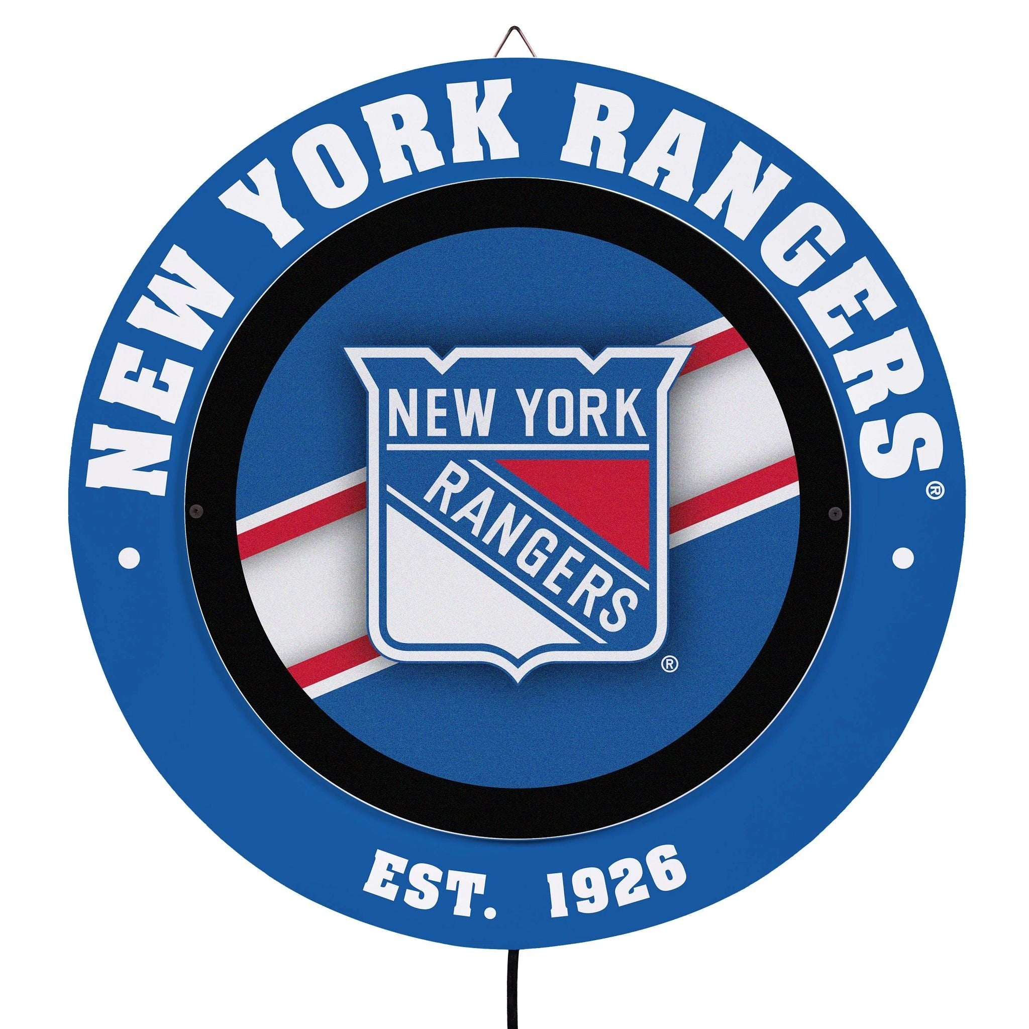 New York Rangers Led Metal Lit Wall Sign Decor