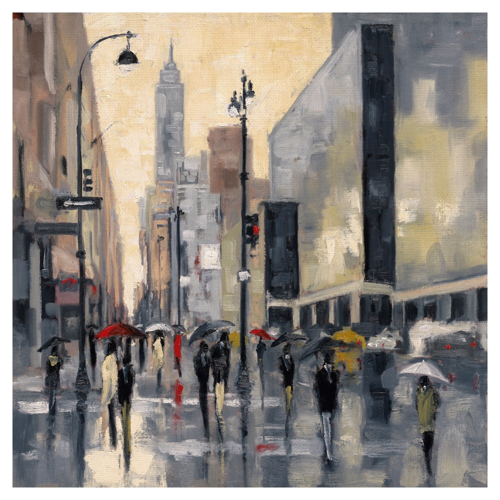 New York Showers By Shawn Mackey Canvas Art Print