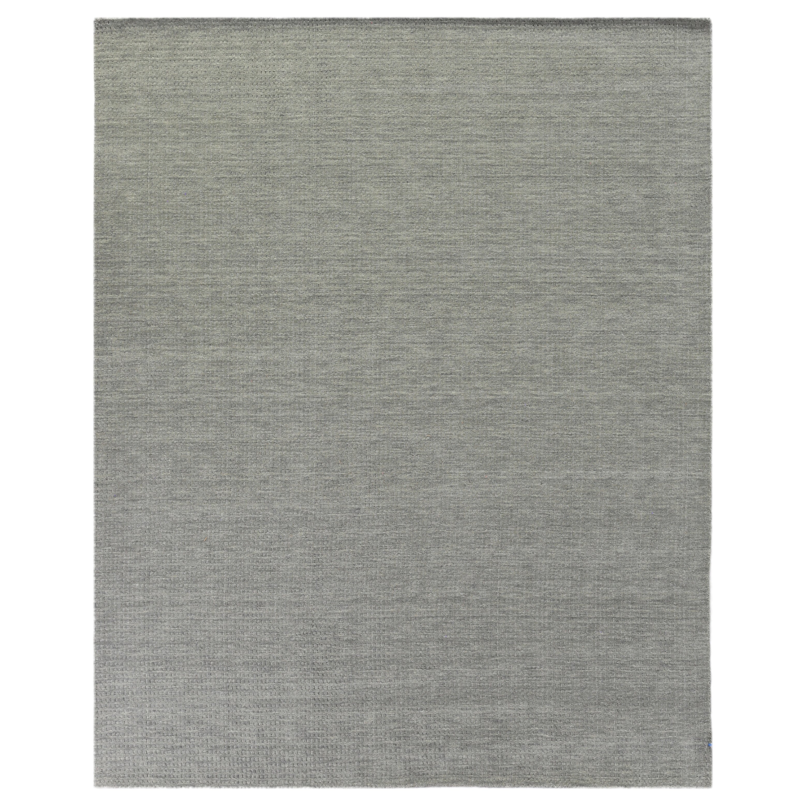 New Zealand Wool Handloomed New Zealand Wool Aluminum Area Rug 6 X 9