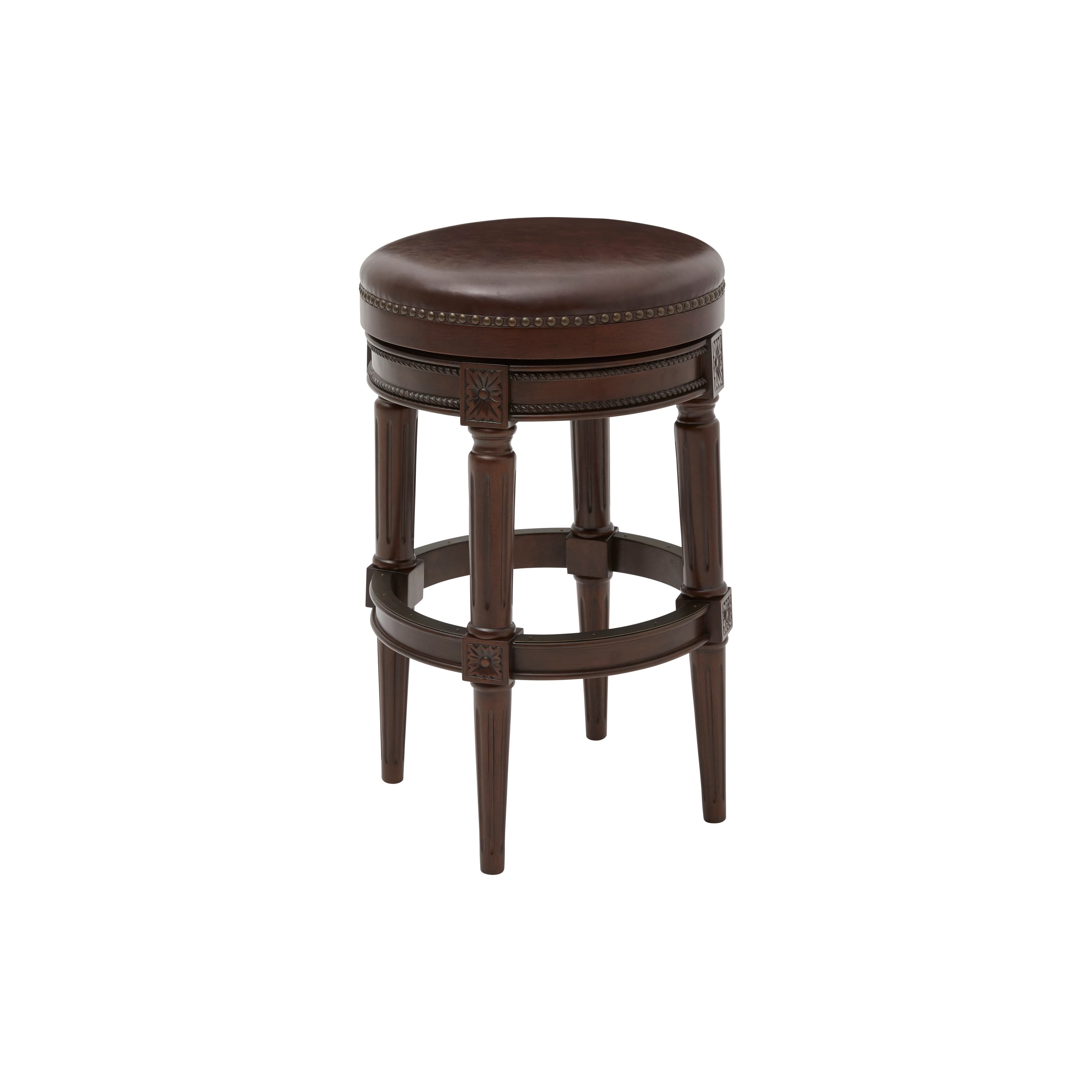 Newridge Home Backless Chapman Bar Height Stool Distressed Walnut Bar Height
