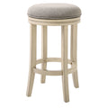 Nada Home Brands Nina 25 Counter Height Swivel Stool With Cream Fabric And Honeysuckle Finish