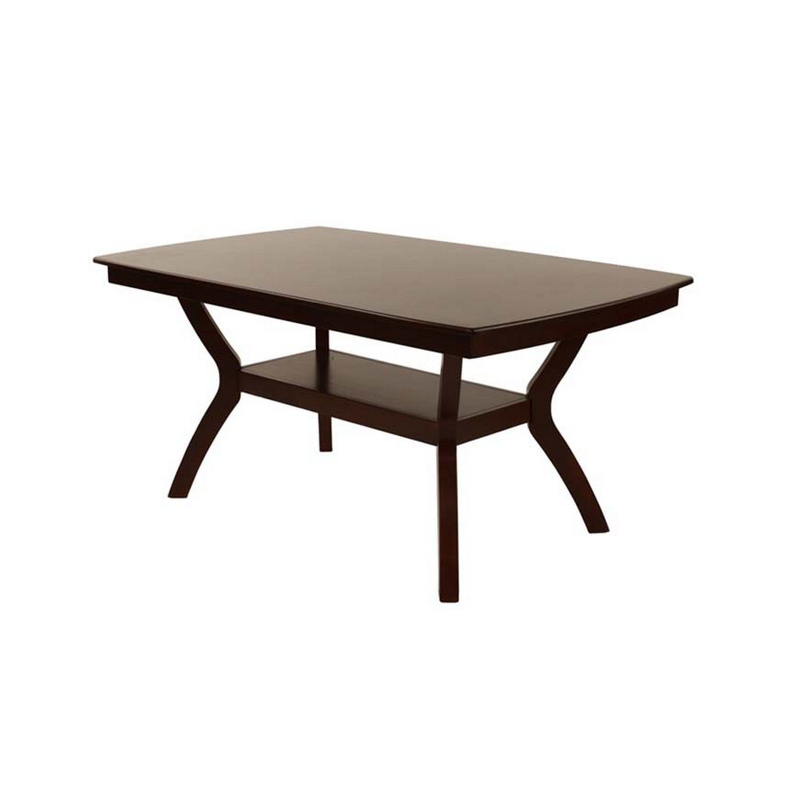 Newfangled Rubber Wood Dining Table Espresso
