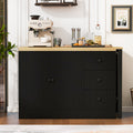 Newly 89.7 Extendable Storage Buffet Cabinet With 3 Drawers