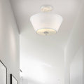 Newport Collection 2 Light Semi Flush 13.5 W 12.25 H Coastal Weathered White Finish