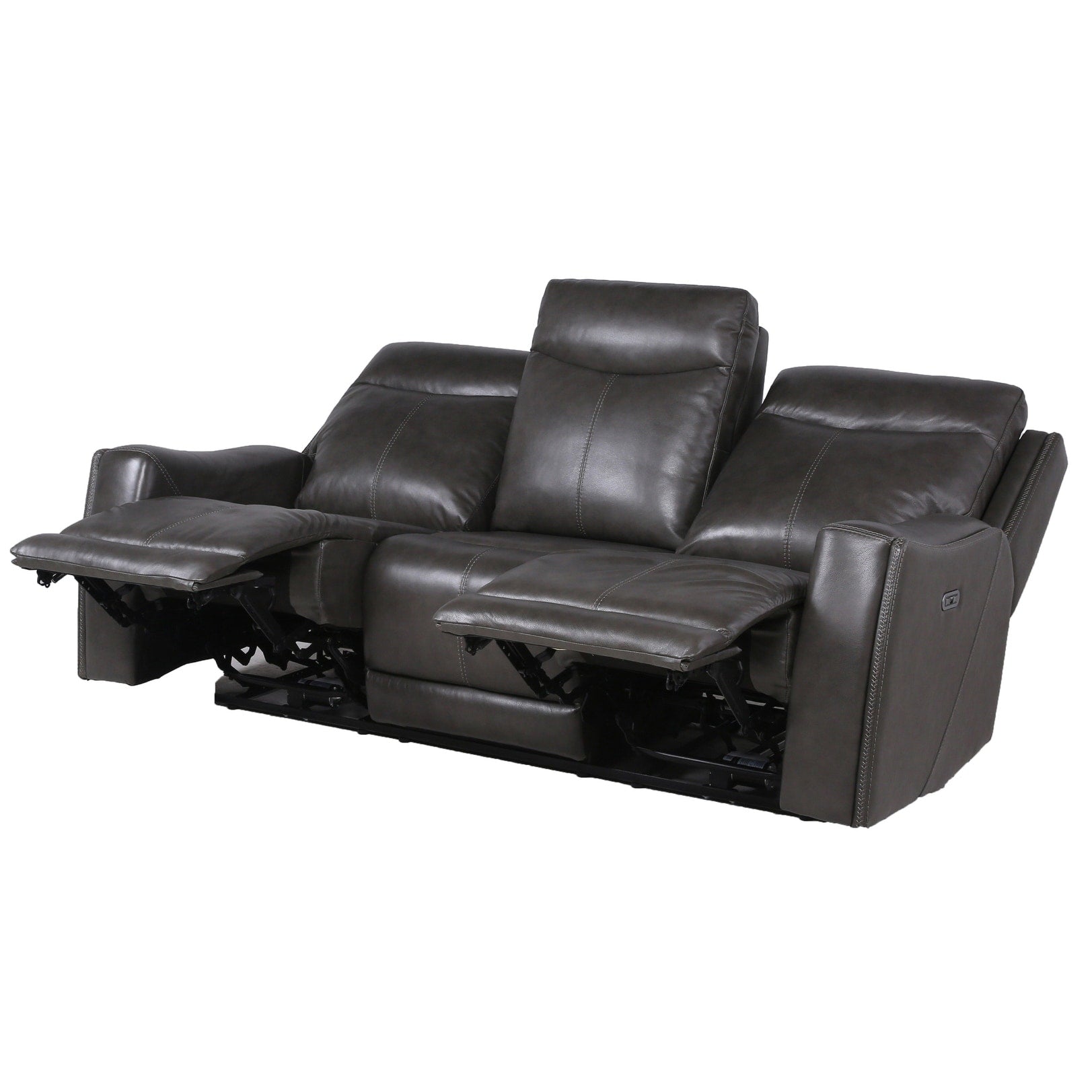 Newport Power Leather Reclining Sofa By Greyson Living