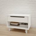 Nexera Aura 1 Drawer Nightstand White
