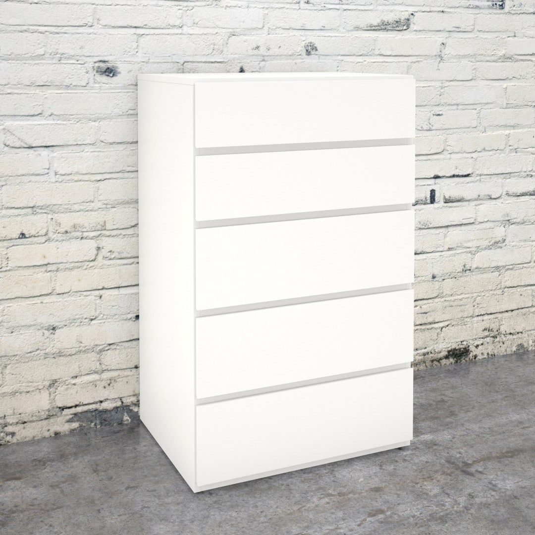 Nexera Paris 5 Drawer Chest White