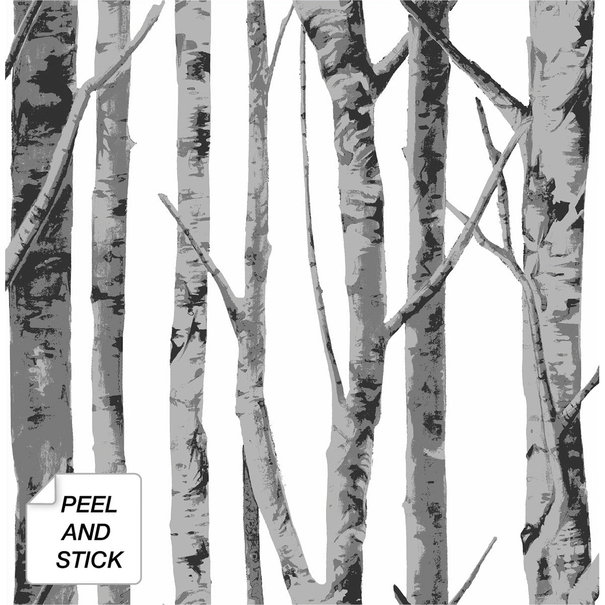 Nextwall Birch Trees Peel And Stick Removable Wallpaper 20.5 In. W X 18 Ft. L