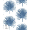 Nextwall Blue Palmetto Palm Peel And Stick Removable Wallpaper 20.5 In. W X 18 Ft. L