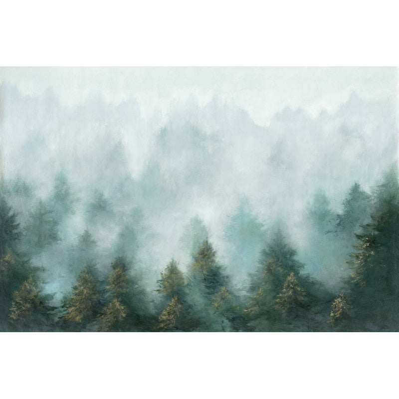 Nextwall Daybreak Forest Peel And Stick Wall Mural.