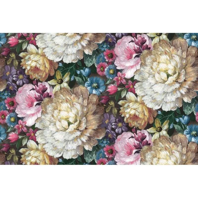 Nextwall English Garden Floral Peel And Stick Wall Mural.