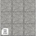 Nextwall Faux Embossed Tile Peel And Stick Wallpaper 20.5 In. W X 18 Ft. L
