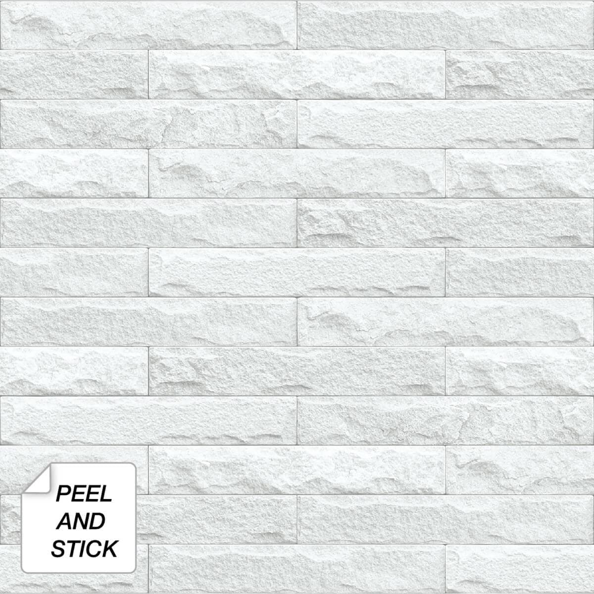 Nextwall Faux Limestone Brick Peel And Stick Removable Wallpaper 20.5 In. W X 18 Ft. L