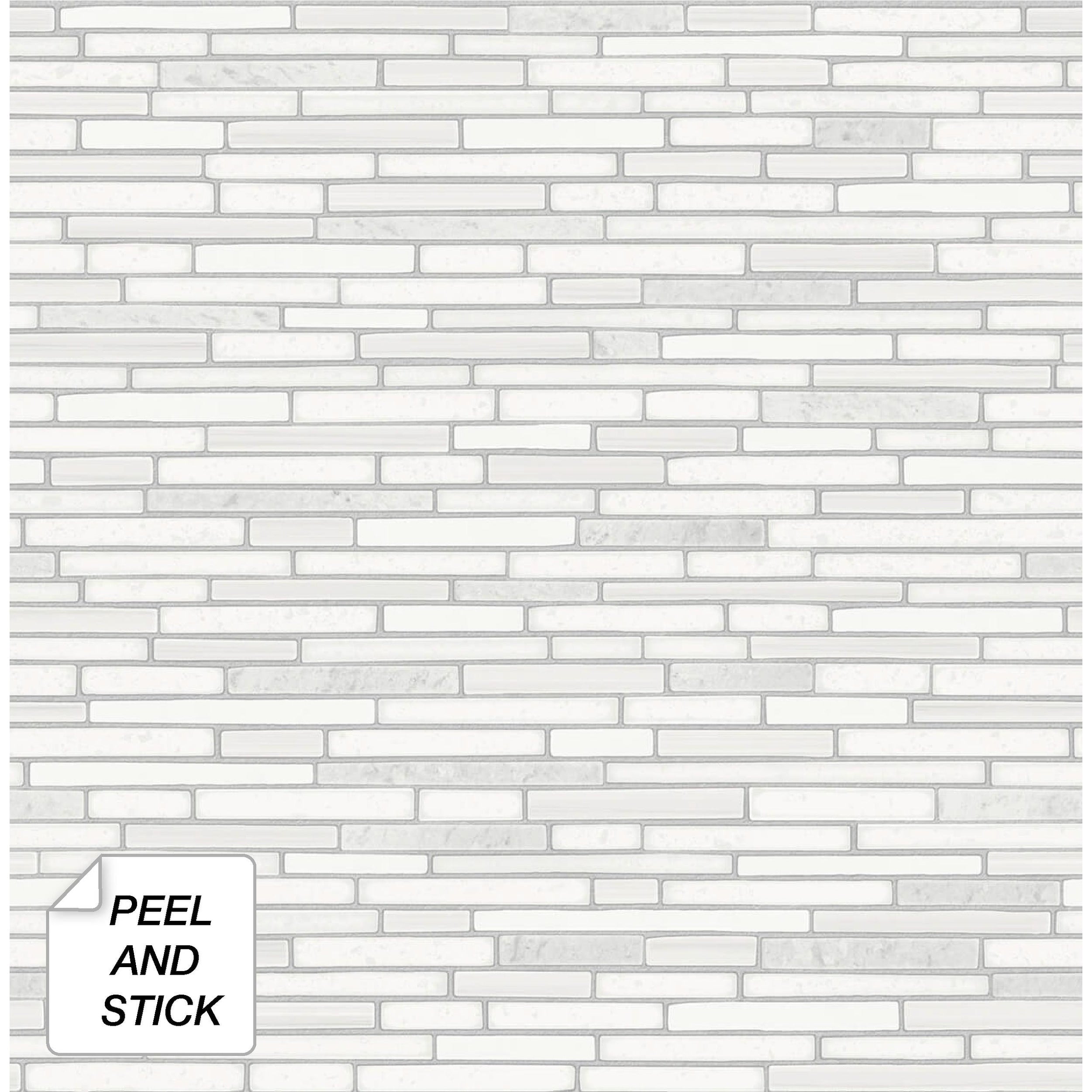 Nextwall Faux Mosaic Strip Tile Peel And Stick Wallpaper