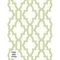 Nextwall Green And White Tile Trellis Peel And Stick Wallpaper 20.5 In. W X 18 Ft. L