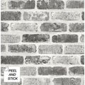 Nextwall Grey Washed Brick Peel And Stick Removable Wallpaper 20.5 In. W X 18 Ft. L