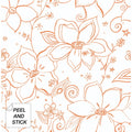 Nextwall Linework Floral Peel And Stick Removable Wallpaper