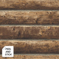 Nextwall Log Cabin Rustic Peel And Stick Removable Wallpaper 20.5 In. W X 18 Ft. L