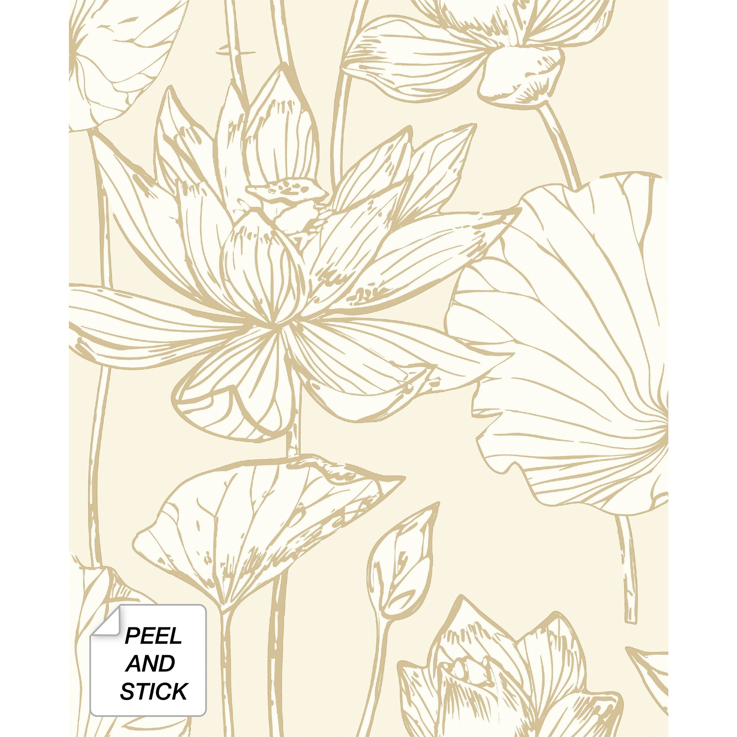 Nextwall Lotus Floral Peel And Stick Wallpaper