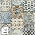 Nextwall Moroccan Tile Peel And Stick Removable Wallpaper 20.5 In. W X 18 Ft. L