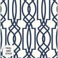 Nextwall Navy Deco Lattice Peel And Stick Removable Wallpaper 20.5 In. W X 18 Ft. L