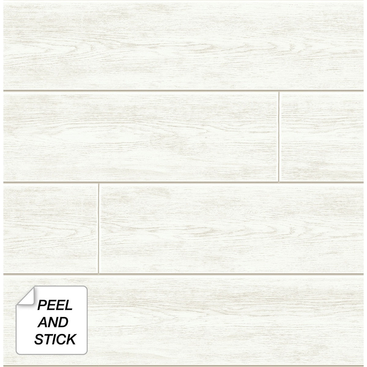 Nextwall Off White Shiplap Peel And Stick Removable Wallpaper 20.5 In. W X 18 Ft. L