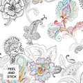 Nextwall Paisley Floral Peel And Stick Removable Wallpaper 20.5 In. W X 18 Ft. L