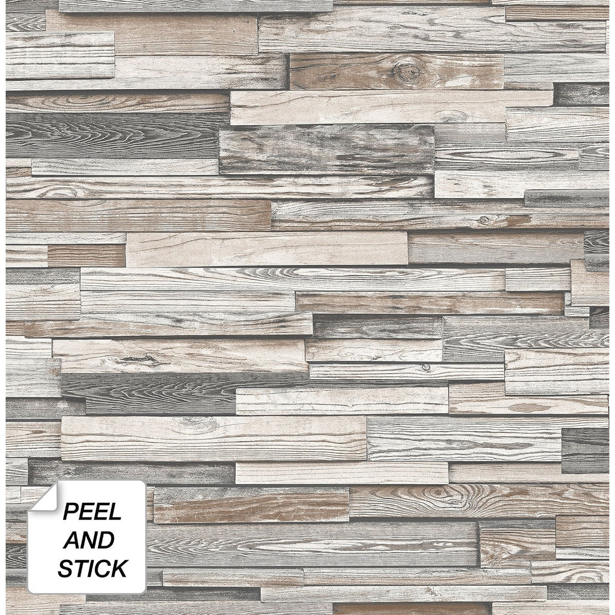 Nextwall Reclaimed Wood Plank Peel And Stick Removable Wallpaper
