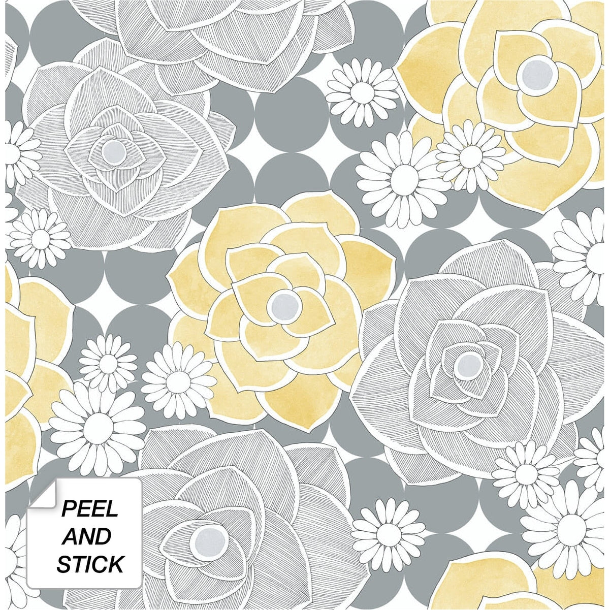 Nextwall Retro Floral Peel And Stick Removable Wallpaper 20.5 In. W X 18 Ft. L