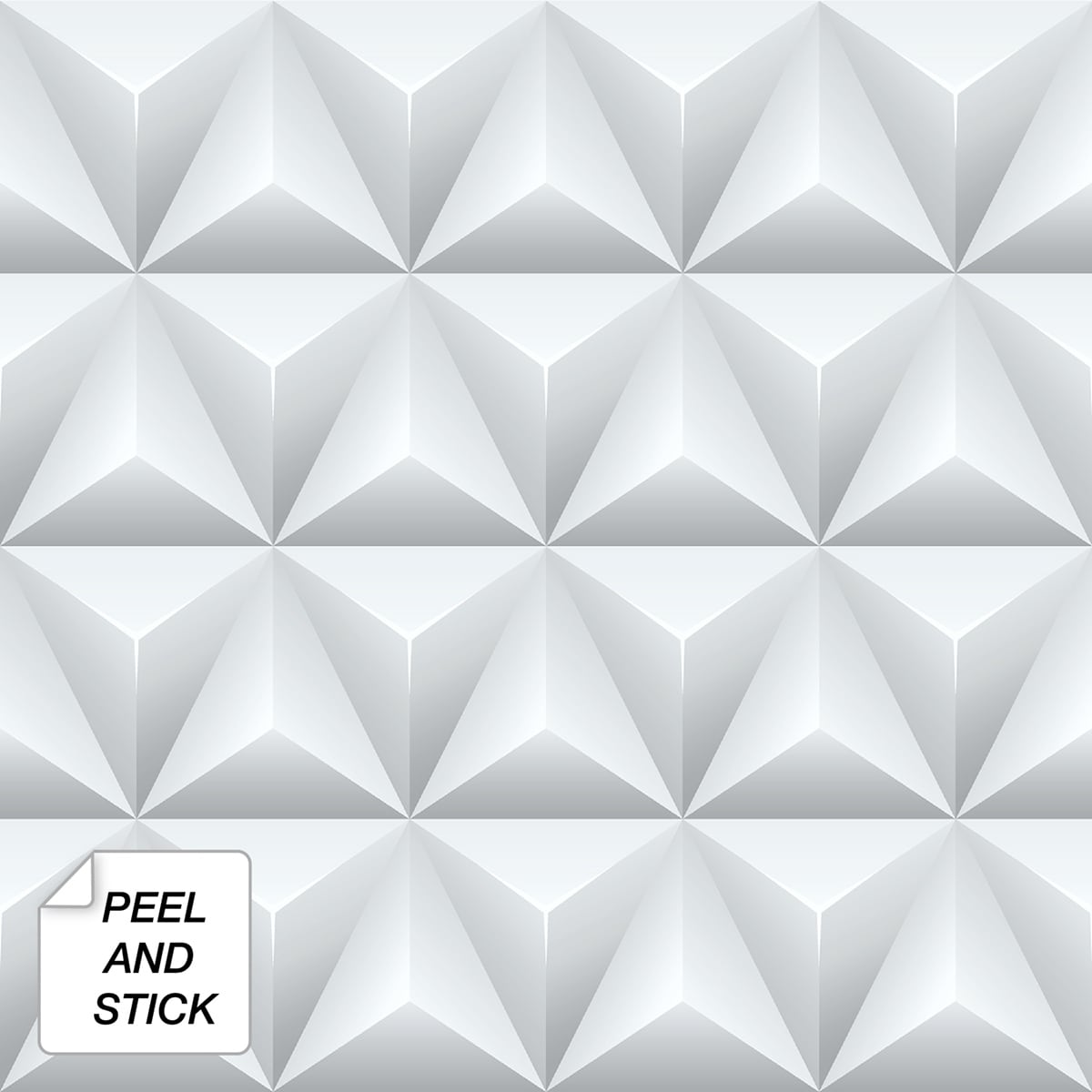 Nextwall Triangle Origami Peel And Stick Removable Wallpaper 20.5 In. W X 18 Ft. L
