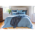 Neysa Hand Stitched Blue Cotton Quilt Shams Not Included