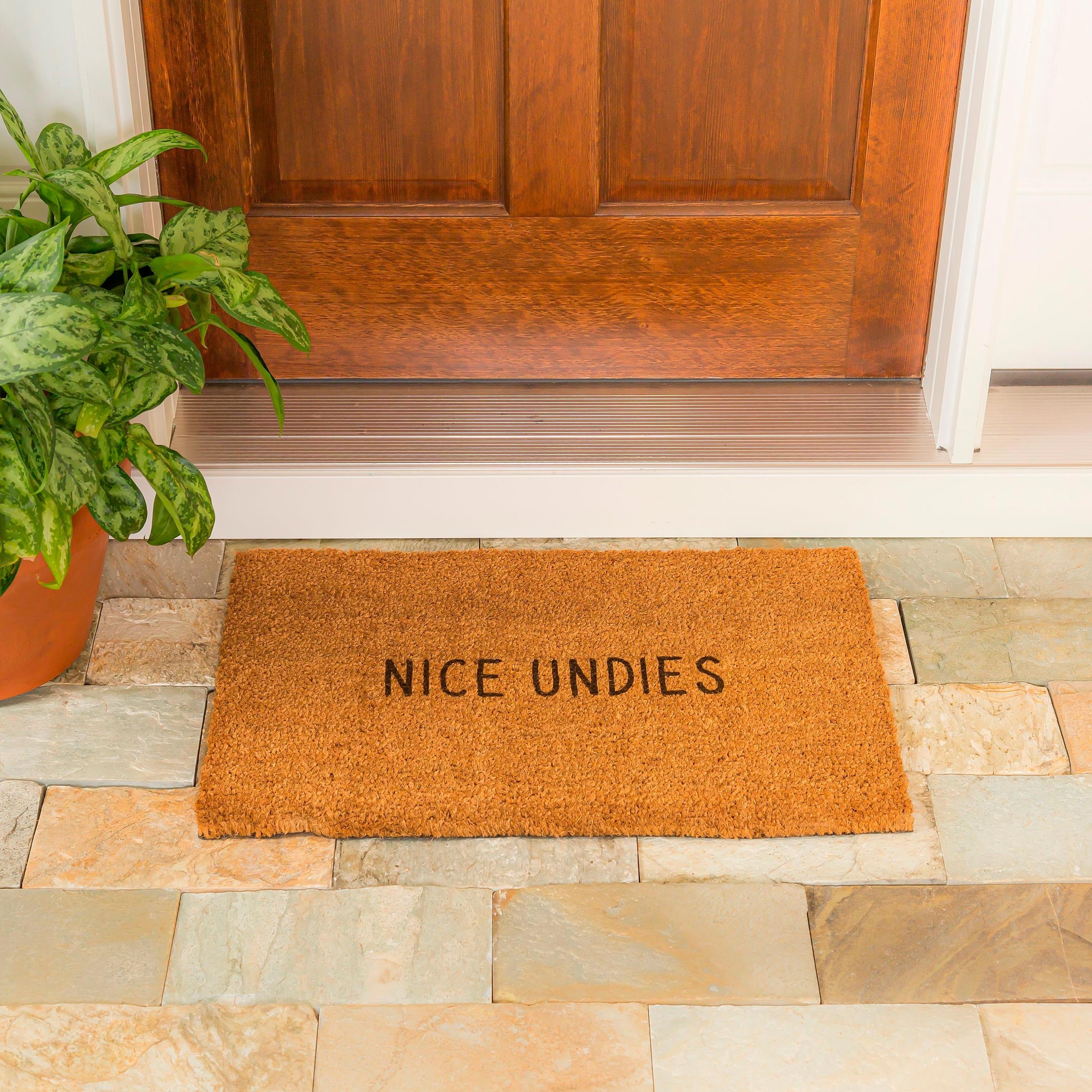 Nice Undies Coir Door Mat 28 X 16 28 X 16