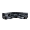 Nick 3Pc 5 Seater Corner Manual Recliner Sofa Cupholders Black