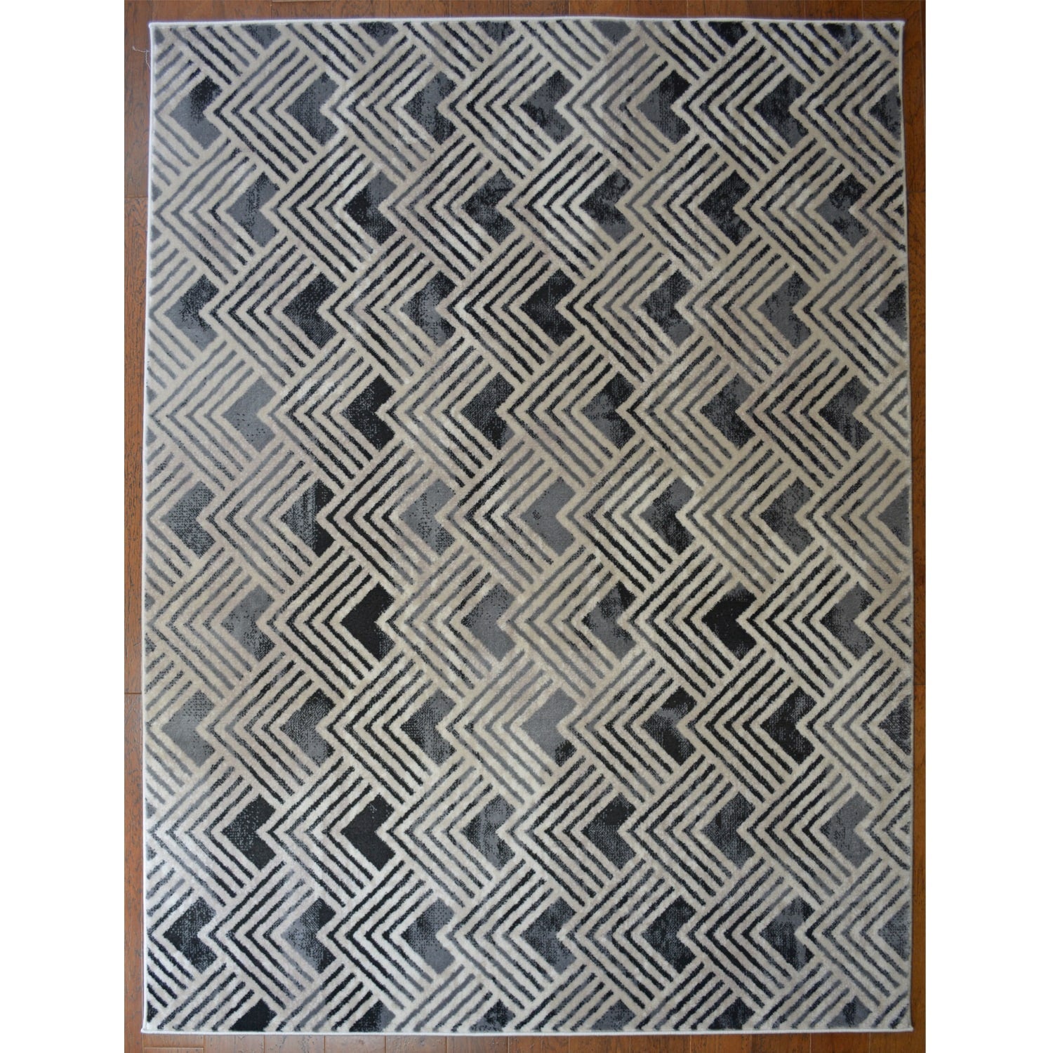 Nickel Grey Contemporary Area Rug