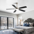 Nickel Remote Control Ceiling Fan With Reversible Motor